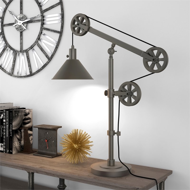 Pulley System Table Lamp - All industrial decor