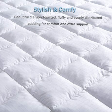 All Industrial Decor - DOWNCOOL Twin Mattress Pad Topper Cover,Breathable Mattress Pad Protector Quilted Fitted 100% Cotton