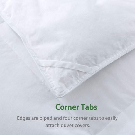 Yalamila 100% Cotton Goose Down Comforter-All Season Quilted Duvet Insert Bedding-White Stand Alone Comforter 4