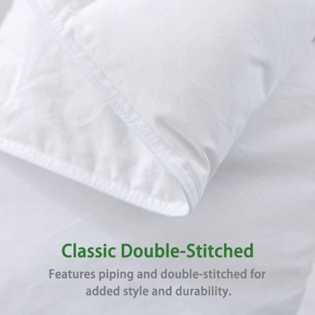 Yalamila 100% Cotton Goose Down Comforter-All Season Quilted Duvet Insert Bedding-White Stand Alone Comforter 5